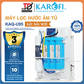 Máy Lọc Nước Để Gầm Karofi KAQ-U95, Công Nghệ Aiotec, Kết Nối wifi, Màng RO100 Purifim Mỹ, Hàng Chính Hãng