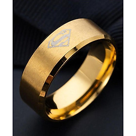 Nhẫn titanium không đen khắc hình Siêu nhân BHN99