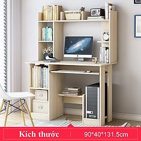 Mua Bàn máy tính lưu trữ đồ kèm giá để sách tiện lợi  Bàn láp ghép dễ lau chùi có hộc tủ gỗ MDF dễ lau chùi