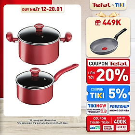 Mua Bộ 2 nồi chống dính đáy từ Tefal So Chef dùng cho mọi loại bếp (18cm  22cm) - Hàng chính hãng