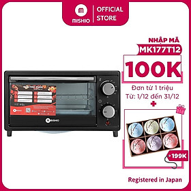 Lò nướng Mishio MK177 14L – Màu đen - Hàng chính hãng