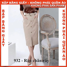 Rập giấy mã 932 - Rập chân váy (BẢN VẼ)