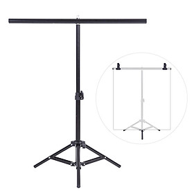 60.5 * 70cm Small Photography Studio Video Metal Support Stand System Kit Set w/ Crossbar & 3 * Clamps for PVC Backdrop
