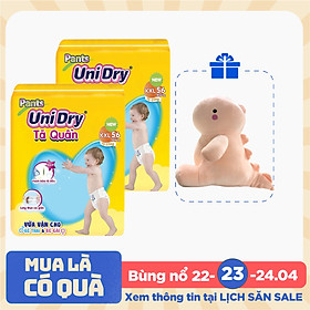 Combo 2 Tã Quần Unidry Ultra Jumbo XXL56 (56 Miếng) - Tặng Một Khủng Long