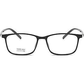 Kính Chống Bức Xạ Hình Chữ D Trong Suốt Phong Cách Hàn Quốc TR90 - Tặng Kèm Hộp Kính Thời Trang - Màu Đen Ánh Kim