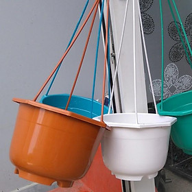 Combo 10 chậu hoa treo góc nhựa đẹp 20x14cm
