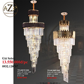 ĐÈN THẢ TRẦN PHA LÊ / ĐÈN THÔNG TẦNG TRANG TRÍ PHÒNG KHÁCH / PHÒNG NGỦ / CẦU THANG / KHÔNG GIAN SANG TRỌNG AZP-8097 / AZP-88198 phong cách đương đại, hàng nhập khẩu AZP