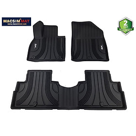 Thảm lót sàn xe ô tô Hyundai Palisade 2020 Nhãn hiệu Macsim 3W chất liệu nhựa TPE đúc khuôn cao cấp - màu đen