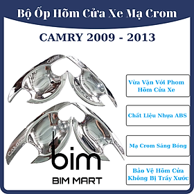 Bộ Ốp Hõm Cửa Dành Cho Xe Toyota Camry 2009 - 2013 Mạ Crom