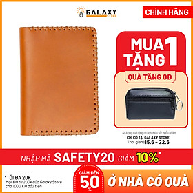 Ví Bóp Nam Nữ Nhỏ Mini Handmade Da Bò Thật Galaxy Store GVM - Hàng Chính Hãng