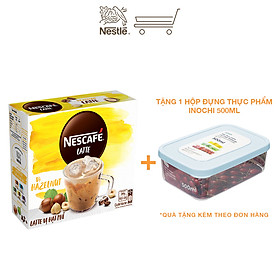 Cà phê hòa tan Nescafé Latte sữa hạt vị hạt phỉ Hộp 10 gói x 24g - Tặng 1