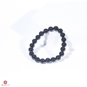 Vòng tay Phong Thủy Obsidian Bóng  tự nhiên 100% - đem lại bình an, may mắn - Hợp mệnh Thủy, Mộc - Nhiều kích thước lựa chọn | VietGemstones