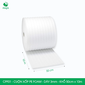 Mua CPF01 - 50cm x 10m - Cuộn xốp PE Foam dày 3mm chống sốc  xốp bọc chống sốc  xốp gói hàng