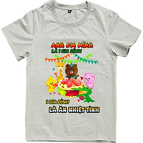 Áo Thun Nam Họa Tiết 1 Gia Đình Là Ăn Nhiệt Tình