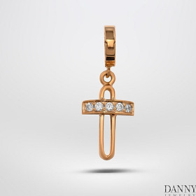 Charm Bạc 925 Danny Jewelry Biểu tượng Thánh Giá Đính Đá CZ Xi Rhodium/Vàng hồng PK009S