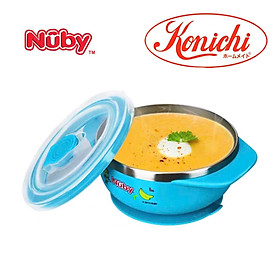 Bát ăn dặm Nuby-5572 giữ nhiệt, có đế hút chân không cố định vị trí