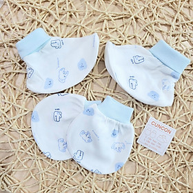 BAO TAY BAO CHÂN HỌA TIẾT CÚN CON ( VIỀN BO/ VIỀN THUN) CHO BÉ - VIỀN BO