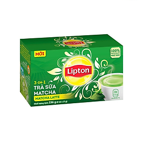 Hộp 8 Gói Trà Sữa Lipton - Vị Matcha 17g gói