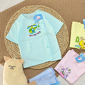 (J06TN) ÁO BÁC SĨ TAY NGẮN MÀU CHO BÉ 3-9kG - JOU - X NGỌC