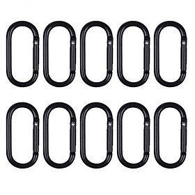 20x10x Locking Carabiner Clip Snap Hook Spring Karabiner Small Keychain Black