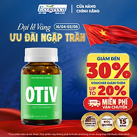 [Hộp 30v] Viên Uống Bổ Não OTIV Ecogreen Giảm Đau Đầu, Mất Ngủ, Tăng Trí Nhớ & Hoạt Huyết Não