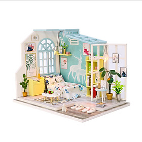 Mô hình nhà DIY Doll House Family Nap Kèm Mica Chống bụi