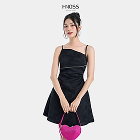 Đầm 2 dây nữ thời trang HNOSS khoét eo đính đá HNDNG025