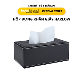 Hộp Đựng Khăn Giấy HARLOW - Đen | Index Living Mall | Nội Thất Nhập Khẩu Thái Lan