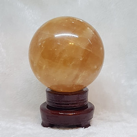 Mua Quả Cầu Phong Thủy Đá Thạch Anh Vàng Non Thiên Nhiên -DTB161
