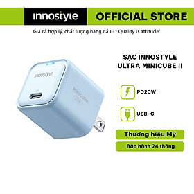 Sạc Nhanh Siêu Nhỏ 20W Innostyle Ultra Minicube Ii IMC20PD cổng Usb C-Hàng Chính Hãng