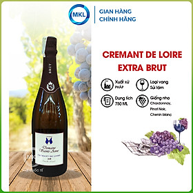 Rượu vang sủi bọt Cremant de Loire extra brut Doamine Sainte Anne - AOP Cremant de Loire 750ml 12% chính hãng