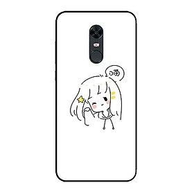 Ốp Lưng in cho Xiaomi Redmi 5 Plus Mẫu Nàng Đáng Yêu - Hàng Chính Hãng