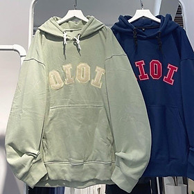 Áo Hoodie Nỉ Bông Unisex OIOI màu XÁM Nam nữ unisex ÁO KHOÁC HOODIE Jaystoree