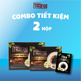 COMBO 2 HỘP CÀ PHÊ HÒA TAN ĐEN ITGCOFFEE 2IN1 Hộp 15 gói x 16g