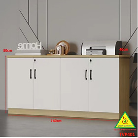 Tủ hồ sơ văn phòng, tủ tài liệu thấp gỗ MDF TVP401 - NỘI THẤT LẮP RÁP VIENDONGADV