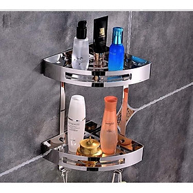 Kệ Góc Nhà Tắm, Kệ Góc Tường, Kệ Nhà Tắm Inox 304 2 tầng Cao Cấp L1