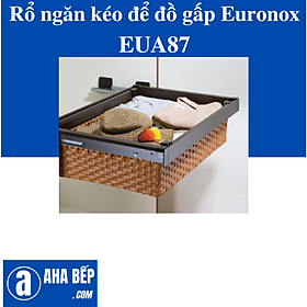 RỔ NGĂN KÉO ĐỂ ĐỒ GẤP GIẢ MÂY MÀU CÀ PHÊ EURONOX EUA87 - HÀNG CHÍNH HÃNG