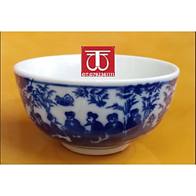 Mua BỘ 6 BÁT VÀ BỘ 10 BÁT VẼ TRÚC LÂM THẤT HIỀN .ĐK BÁT 11 5CM/ 10CM