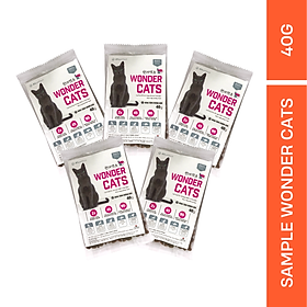 COMBO 5 SAMPLE 40g - Thức ăn dành cho mèo mọi lứa tuổi Wonder Cats