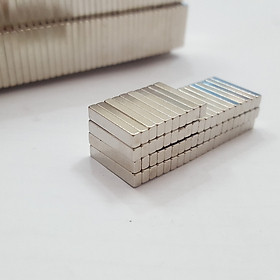 Nam châm viên trắng đất hiếm 15x3x2mm (Combo 50 viên)