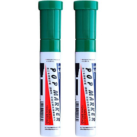 Bút Dạ BAOKE POP MK820-12 (2 Cây / 12mm) - Xanh Lá