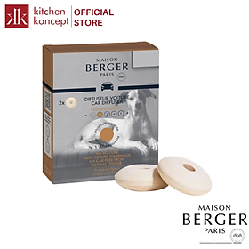 Maison Berger - Bộ tinh dầu xe hơi, khử mùi thú cưng hương Fruity & Floral - 2 cái