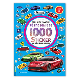 Sách Bách khoa toàn thư về các loại ô tô - 1000 miếng dán hình thông minh - Siêu xe