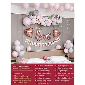 Mua Set bóng trang trí phòng cưới  phòng tân hôn Macaron lãng mạn