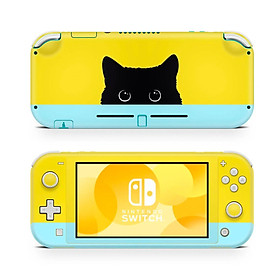 Mua Skin decal dán Nintendo Switch Lite mẫu Con mèo đen trên nền vàng (dễ dán  đã cắt sẵn)