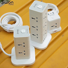 Mua Ổ Cắm Điện Đa Năng JIWON JWD-T0619 (8 ổ cắm  2 Type-C  2 USB  Dây 3m) hàng chính hãng