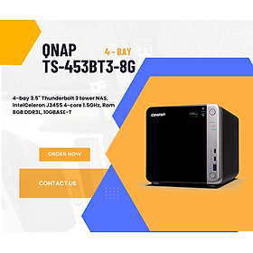 Thiết bị lưu trữ QNAP TS-453BT3-8G- Hàng chính hãng