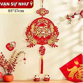 Set Dây Treo Trường Trang Trí Tết Nguyên Đán Phúc Lộc Thọ, Khánh Quạt Đỏ Cá Chép Decor Nhà Cửa