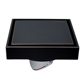 Mua Ga thoát sàn ngăn mùi chống trào ngược đồng mạ đen Hiwin FD-1901B mặt 100*100