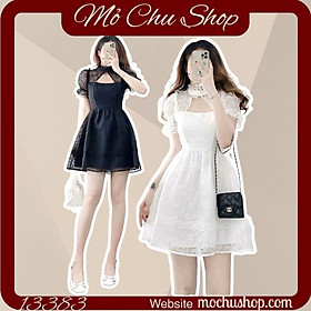ĐẦM XÒE TƠ KHOÉT NGỰC PHỐI REN 13385